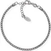 Amen Damen-Armband 925er Silber 58 Zirkonia Amen Schwarz