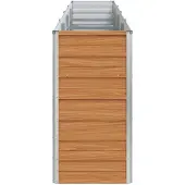 vidaXL Hochbeet Hellbraun 320 x 40 x 77 cm Verzinkter Stahl