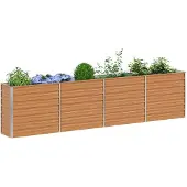 vidaXL Hochbeet Hellbraun 320 x 40 x 77 cm Verzinkter Stahl