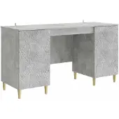vidaXL Schreibtisch Betongrau Holzwerkstoff 142,5 x 50 x 75 cm