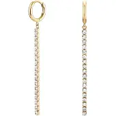 Rosefield Tennis Crystal Clear Earrings Gold Ohrringe