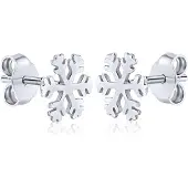 Silvego Silver earrings Snowflakes ZTJE52502