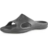Ladeheid Damen leichte Eva Badelatschen Gartenschuhe Badepantolette Badeschuhe KL039D (Graphit, 38 EU)
