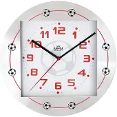 MPM -Quality Explore Kinderwanduhr Silber 29,5 cm Fußball