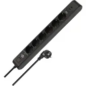 Brennenstuhl 1150790602, 2 m, Drinnen, IP20, Schwarz, Anthrazit, 6 AC-Ausgänge, 230 V