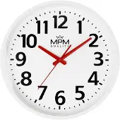 MPM -Quality Wanduhr Classic rund Ø 350 mm Kunststoff Weiß