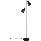 TRIO Stehleuchte LB25 AGUDO 2xE27 sw matt H 5cm Fußschalt.