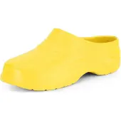 Ladeheid Damen und Herren leichte Eva Clogs Gartenclogs Gartenschuhe KL037(Gelb, 43)