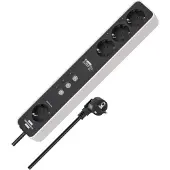 Brennenstuhl 1153240627, 1,5 m, Drinnen, Schwarz, Weiß, 4 AC-Ausgänge, 220 - 250 V, 50 /60 Hz