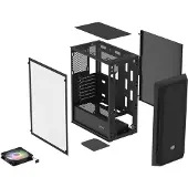 IMPAKT Computergehäuse Shobo Rgb Midi Tower Mit Fenster Schwarz
