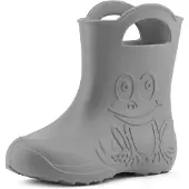 Ladeheid Eva Kinder Jungen Mädchen Gummistiefel Regenschuhe LA-CA-01 (Grau, 34/35 EU)