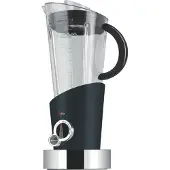 Bugatti Italy Vela, Tischplatten-Mixer, Pulsfunktion, Eis-Crusher, 400 W, Schwarz, Edelstahl, Transparent