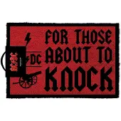Hole in the Wall Fußmatte Acdc Für Diejenigen Die Gleich Klopfen Werden