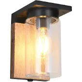 TRIO Lighting Außenwandleuchte ARDILA, dimmbar, Holz hell, Aluminium, Modern, Wandleuchte außen