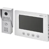 Emos Video-Türsprechanlage, wasserdichte Kamera mit Nachtsicht, Monitor mit 7'' LCD-Farbdisplay, einfache 2-Draht-Installation, H2050