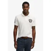 Superdry Poloshirt "CREST POLO" mit Markenlabel, aus Baumwolle, Relaxed Fit, bedruckte Optik
