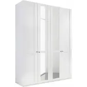Wimex Kleiderschrank Newport 180x58x234cm Schlafzimmerschrank weiß 4-türig