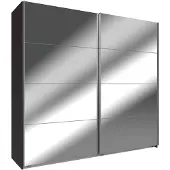Wimex Schwebetürenschrank Easy Plus Kleiderschrank 225x65x210cm graphit Spiegel
