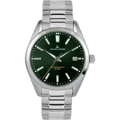 Jacques Lemans Armbanduhr Date Derby Green - Steel