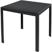 Inda Gartentisch Aluminium und Non-Wood anthrazit / schwarz 90x90cm