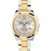 Versace VE7CA0823 New Chrono Geo silber gold Edelstahl Herren Uhr NEU