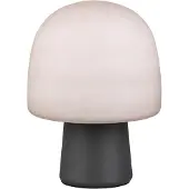 TRIO Tischlampe - H 27 cm - Schwarz - Taupe - Glas - Metall