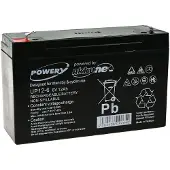 Powery Blei-Gel Akku 6V 12Ah ersetzt Panasonic LC-R0612P