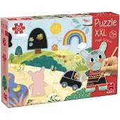 Jumbo GOULA - XXL-Zauber-Kratz-Puzzle - 28 Teile