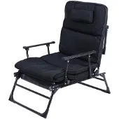 Inda 2 in 1 Gartenliege Sanitätsliege Gästebett und Relaxsessel mit Polster