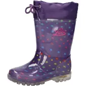 Lico Gummistiefel Größe 35 mit Blinklicht aus wasserdichtem Synthetik, rutschfeste Sohle