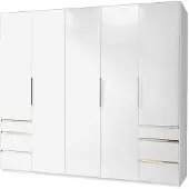 Wimex Kleiderschrank Level Drehtürenschrank mit Schubladen Ausführung wählbarweiß