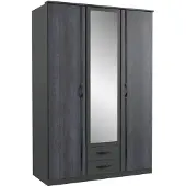 Wimex Kleiderschrank Drehtürenschrank Duo-2 Ausführung wählbargraphit / Digitalprint Steel-Optik