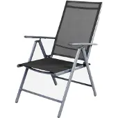 Mojawo Extra leicht! Aluminium Garten Klappstuhl Hochlehner mit 7-Positionen
