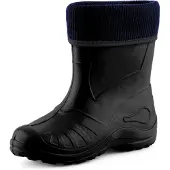 Ladeheid Kinder Mädchen Jungen Federleichte Eva Thermo Gummistiefel Gefüttert KL058 (Schwarz, 25)