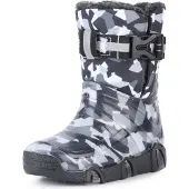 Ladeheid Kinder Mädchen Jungen Schneestiefel Gummistiefel gefüttert LAZT008 (07-Grau, 25/26 EU)