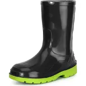 Ladeheid Kinder Mädchen Jungen Gummistiefel Regenstiefel LA-939 (Schwarz/Grün, 28 EU)