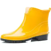 Ladeheid Damen Kurze Gummistiefel LA-930 (Gelb, 41)