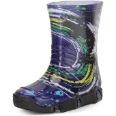 Ladeheid Kinder Mädchen Jungen Gummistiefel Gefüttert Swk2020BW (Marineblau Muster-35, 23/24)