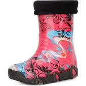 Ladeheid Kinder Mädchen Jungen Gummistiefel Gefüttert Swk2020 (Rosa Muster-32, 29/30)