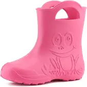 Ladeheid Eva Kinder Jungen Mädchen Gummistiefel Regenschuhe LA-CA-01 (Rosa, 34/35 EU)