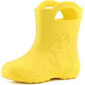 Ladeheid Eva Kinder Jungen Mädchen Gummistiefel Regenschuhe LA-CA-01 (Gelb, 22/23 EU)