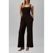 Calvin Klein Scuba Crepe Jumpsuit Black Größe: S | Jumpsuits Outlet | Damen | Schwarz