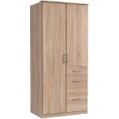 Wimex Kleiderschrank Click Schlafzimmerschrank mit Schubladen Ausführung wählbarEiche Sägerau