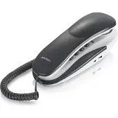 Brondi Kenoby Analoges Telefon mit kabelgebundenem Hörer, grau und weiß