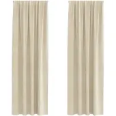 vidaXL Verdunkelungsvorhänge 2 pcs Creme 140 x 260 cm Samt
