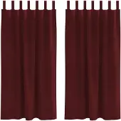 vidaXL Verdunkelungsvorhänge 2 pcs Weinrot 140 x 175 cm Samt