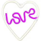 Forever Love Heart Dekoratives Led-licht Rosa Rosa One Size
