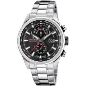 Festina Herrenuhr Timeless Chronograph Armbanduhr Edelstahl silber UF20694/6