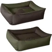 BedDog 2in1 Hundebett,(XL) ca. 100x85x23cm,MYSTIC (grün/braun)