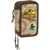 Jurassic World Dreifach-Federmäppchen, Sandfarben